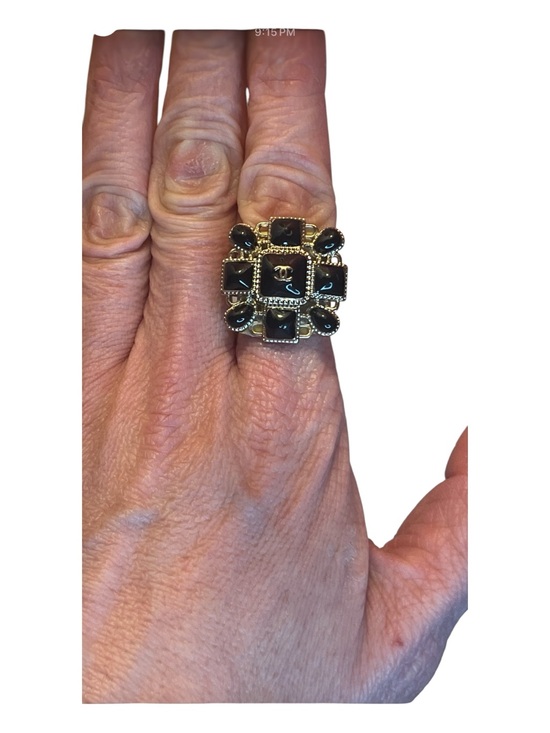 None Jewelry - Upcycled CC  Button Cocktail Ring